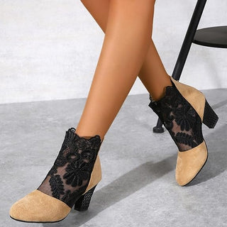Joséphine bottines à talon en dentelle Léonie Varenne vue 8