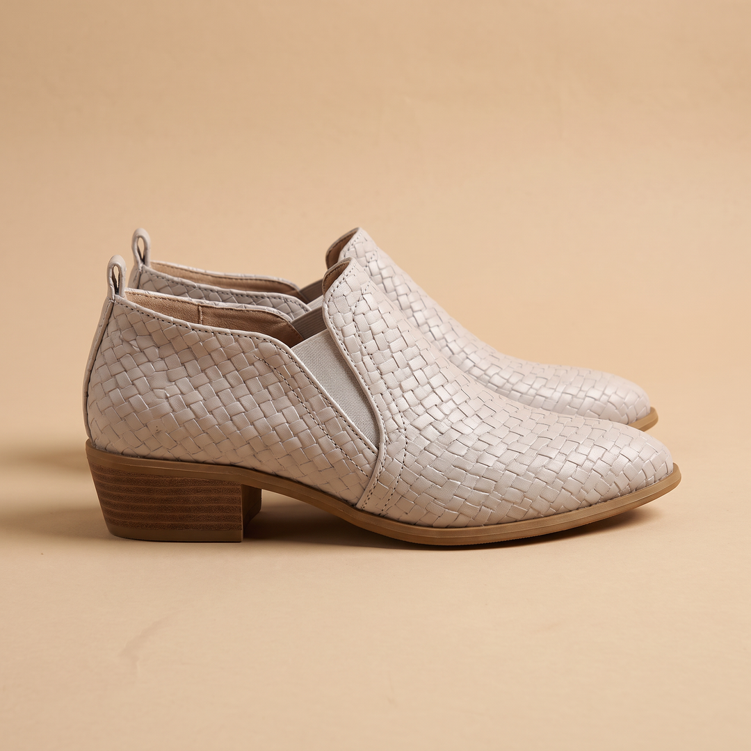 Églantine | Bottines Tressées à Talon Bloc