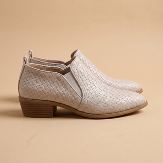 Églantine | Bottines Tressées à Talon Bloc