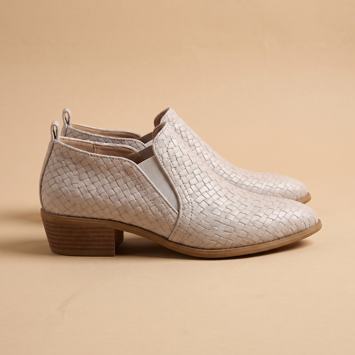 Églantine | Bottines Tressées à Talon Bloc