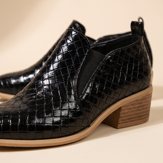 Églantine | Bottines Tressées à Talon Bloc