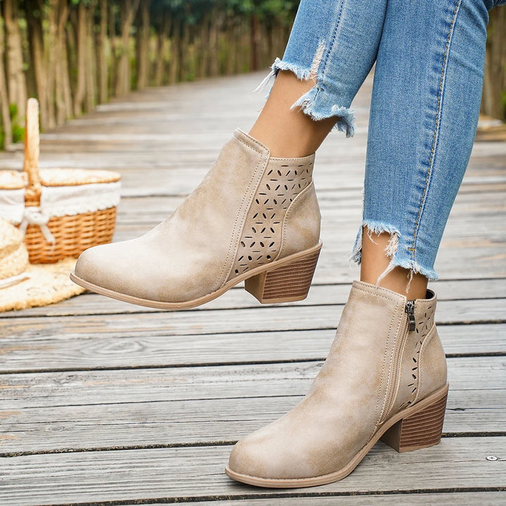 Garance | Bottines Western à Talon Mi-Haut