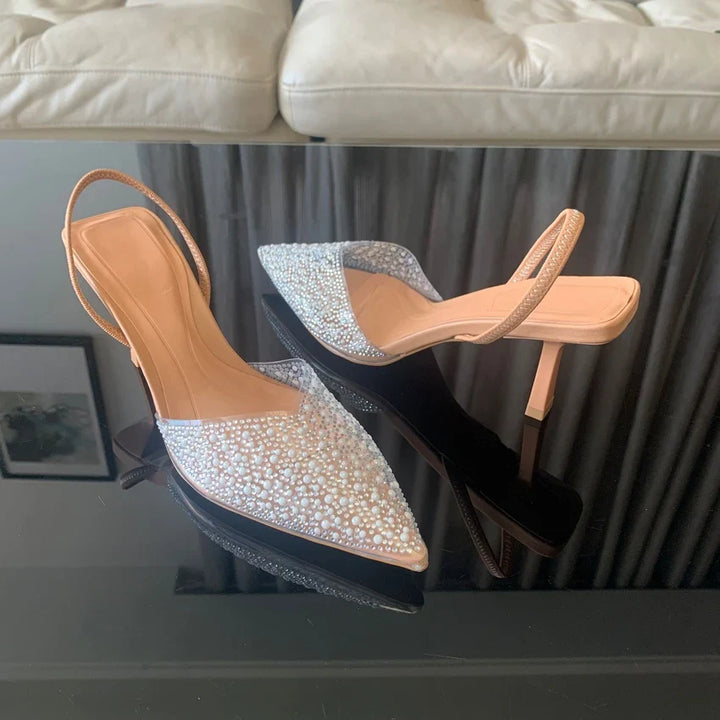 Margot escarpins à bride arrière et strass Léonie Varenne vue 3