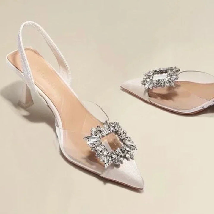 Delphine escarpins pointus à boucle strass Léonie Varenne vue 2