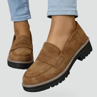 Lucile | Mocassins Confort à Semelle Crantée — Marron