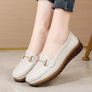 Yvette mocassins en cuir véritable Léonie Varenne vue 1