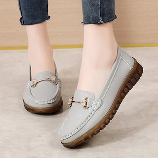 Yvette mocassins en cuir véritable Léonie Varenne vue 2