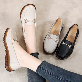 Yvette mocassins en cuir véritable Léonie Varenne vue 4