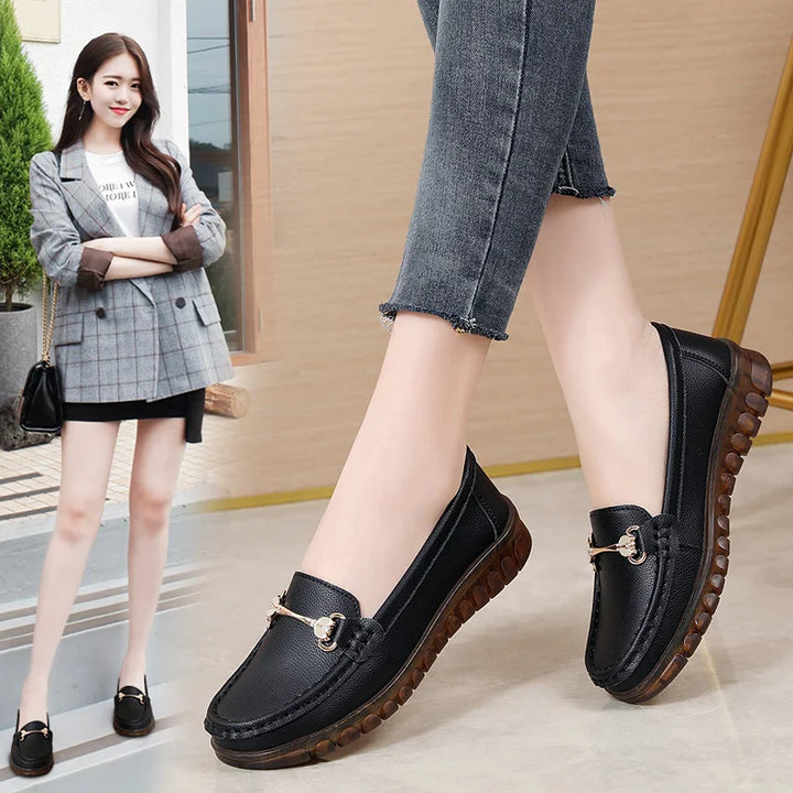 Yvette mocassins en cuir véritable Léonie Varenne vue 5