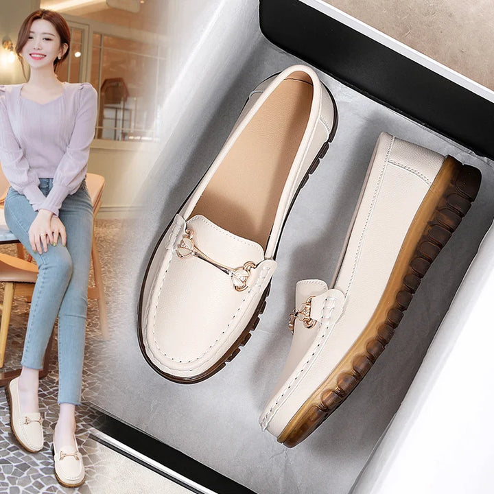 Yvette mocassins en cuir véritable Léonie Varenne vue 6