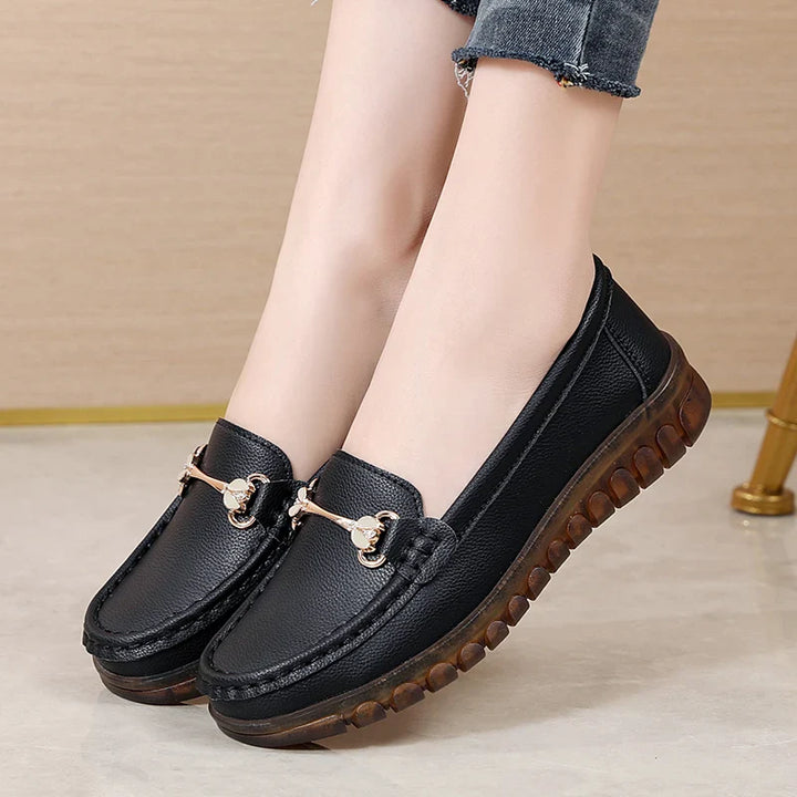 Yvette mocassins en cuir véritable Léonie Varenne vue 7