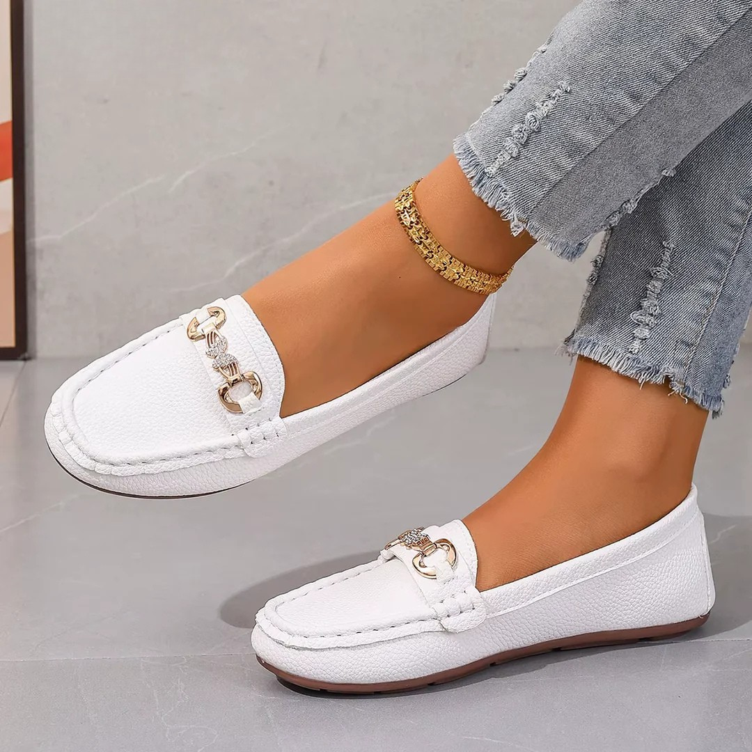 Corentine mocassins à détail chaîne Léonie Varenne vue 2
