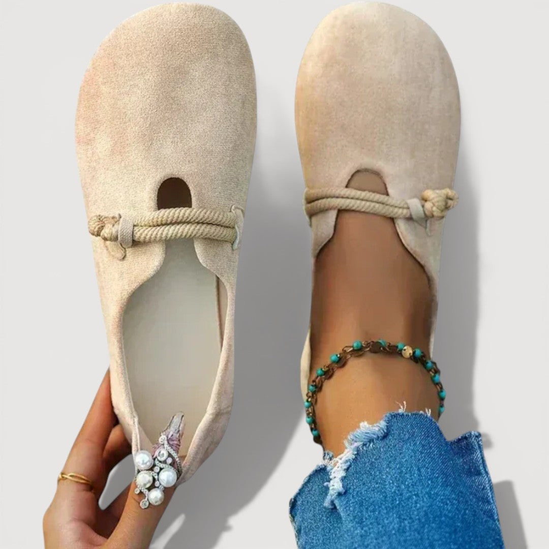 Séraphine mocassins effet suède à semelle souple Léonie Varenne vue 1