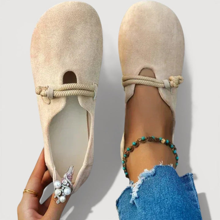 Séraphine mocassins effet suède à semelle souple Léonie Varenne vue 1