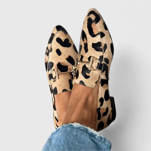 Clarimonde mocassins léopard à enfiler Léonie Varenne vue 1