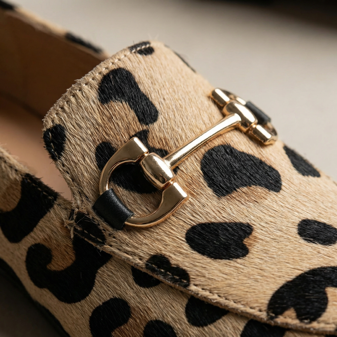 Clarimonde mocassins léopard à enfiler Léonie Varenne vue 4