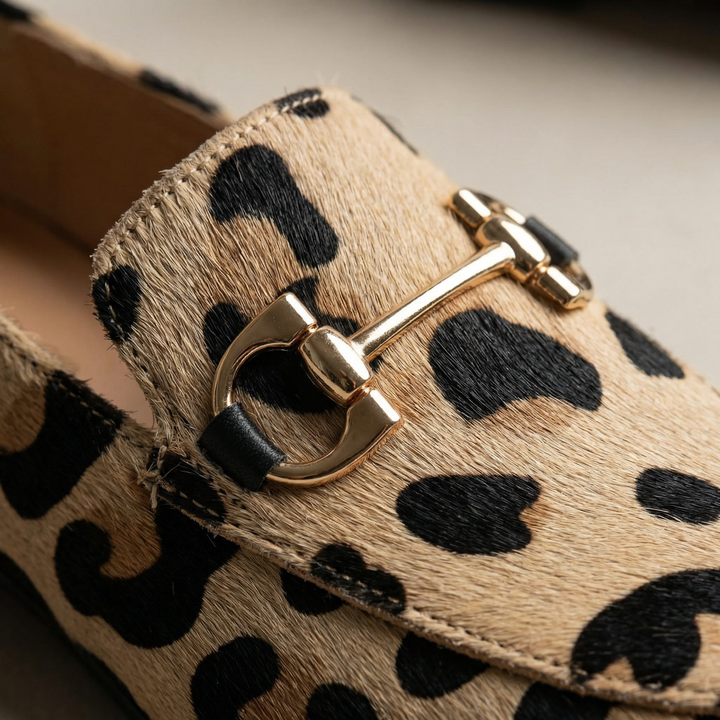 Clarimonde mocassins léopard à enfiler Léonie Varenne vue 4