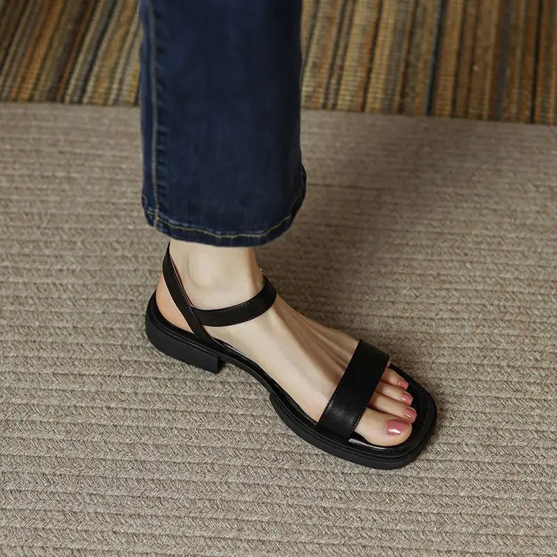 Hélène sandales minimalistes à brides réglables Léonie Varenne vue 4