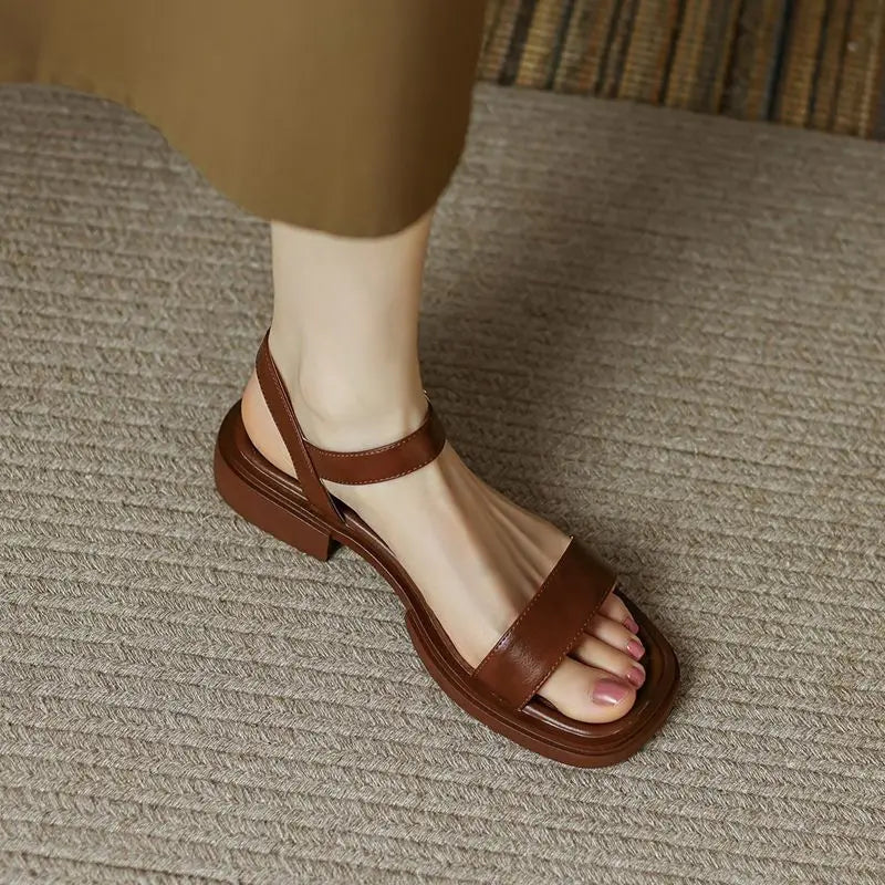 Hélène sandales minimalistes à brides réglables Léonie Varenne vue 5
